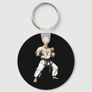 Porte-clés Combattant de Karaté Kyokushin - Arts Martiaux Jap