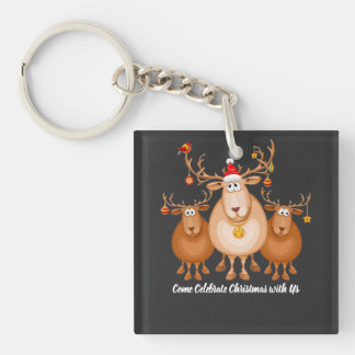 Porte-clés Come Celebrate Christmas with Us by premora