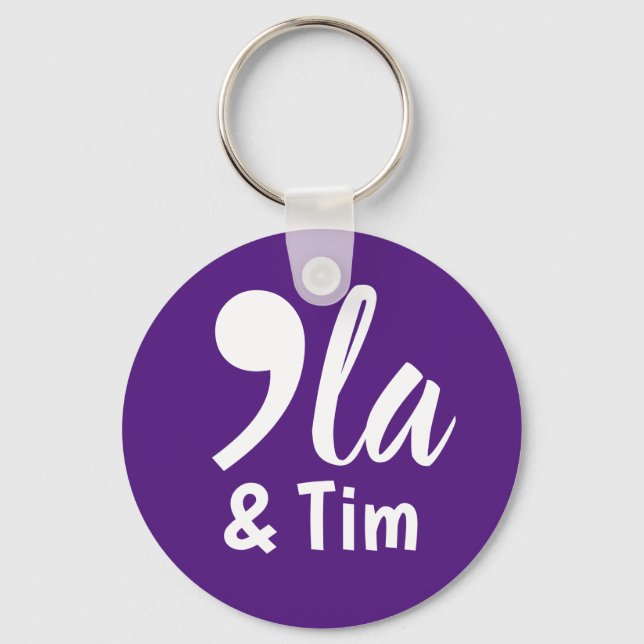 Porte-clés Comma Kamala et Tim 2024 (Recto)
