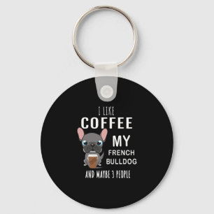 Porte-clés Comme le café avec mon ami bouledogues