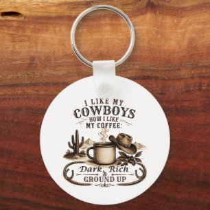 Porte-clés Comme Mes Cowboys Comme Mon Café
