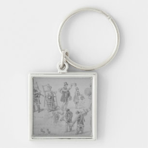 Porte-clés Commerçants de rue de Londres, 1830-40