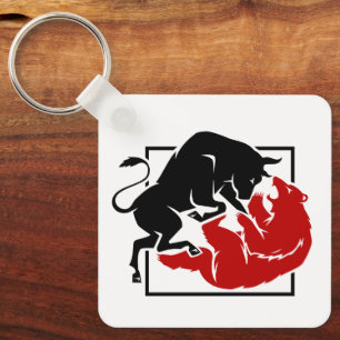 Porte-clés Commerce des investisseurs Bull et Bear Market Cus
