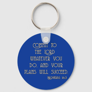 Porte-clés Commettez au seigneur Bible Quote Tshirts