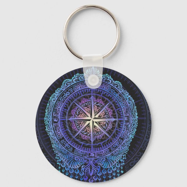 Porte-clés Compas céleste Mandala (Recto)