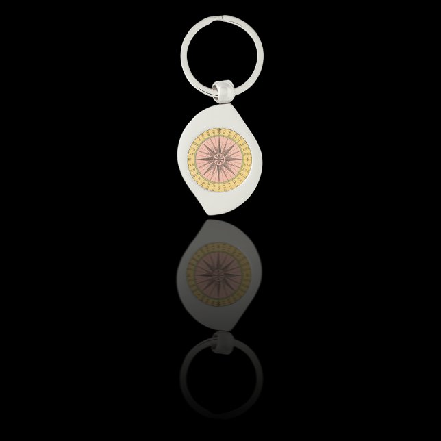 Porte-clés Compas nautique vintage (Créateur téléchargé)