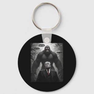 Porte-clés Complot de rencontre de Bigfoot Ufo Alien de Trump