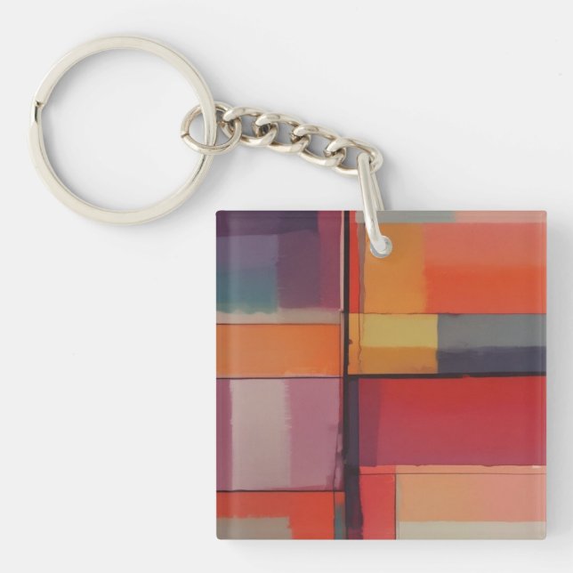 Porte-clés Composition Abstraite Moderne (Devant)