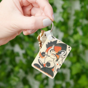 Porte-clés Composition avec deux cerfs par Franz Marc