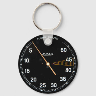 Porte-clés Compteur rév voiture classique, jauge tachomètre v