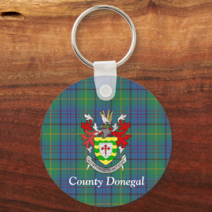 Porte-clés Comté d'Irlande Donegal Tartan Personnalisé