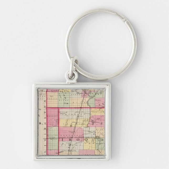 Porte-clés Comtés de Kankakee, Iroquois, Ford (Devant)
