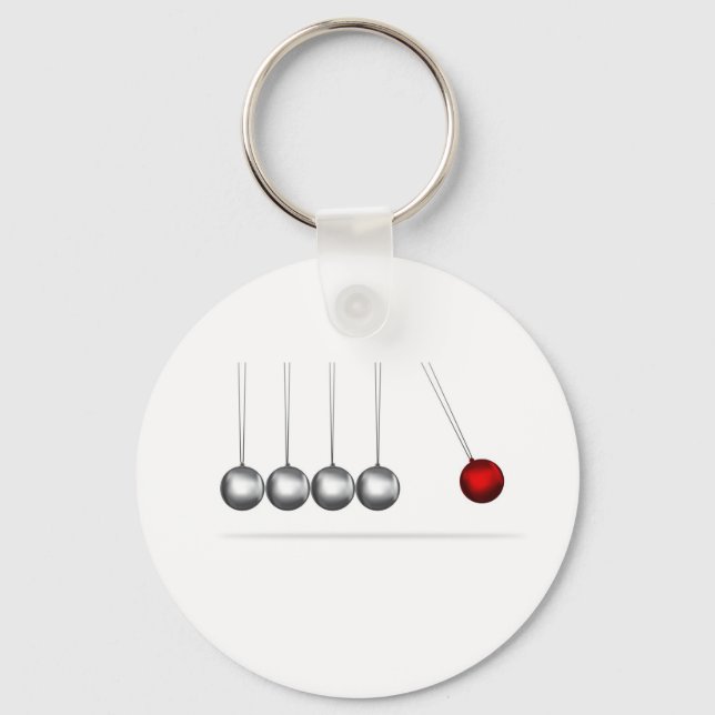 Porte-clés concept de boules d'argent du berceau newtons (Recto)