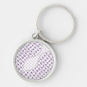 Porte-clés Conception amusante à pois violets