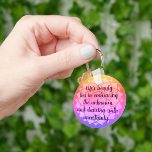 Porte-clés Conception Chakra personnalisable Citation M Inspi