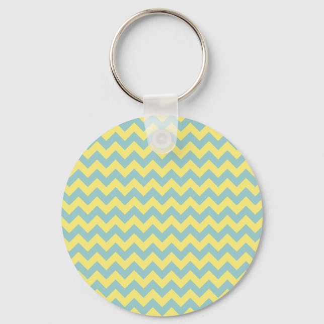 Porte-clés Conception Chevron Jaune (Recto)