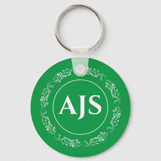 Porte-clés Conception circulaire avec Monogramme. (Recto)