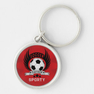 Porte-clés Conception de ballon de football personnalisé   Po