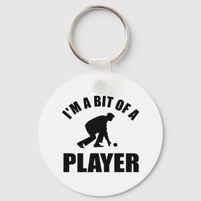 Porte-clés Conception de bowling de pelouse cool (Recto)