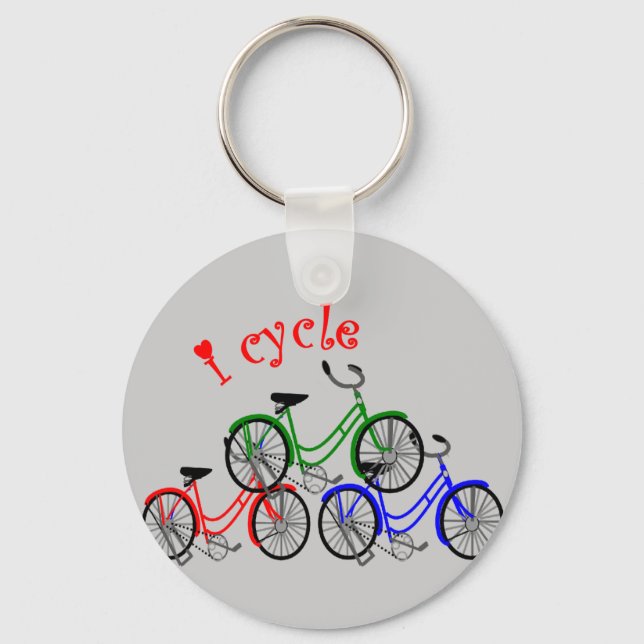 Porte-clés Conception de cadeaux cyclistes (bicyclette) (Recto)