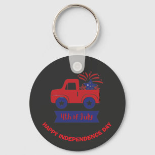 Porte-clés Conception de Camion Patriotique "4 juillet" perso