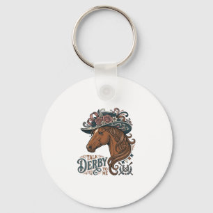 Porte-clés Conception de chemise à chapeau floral de cheval d