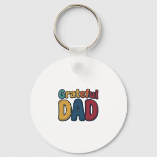 Porte-clés Conception de chemise à lettres bulles rétro Papa