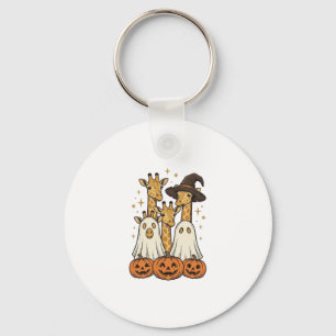 Porte-clés Conception de chemise fantôme de girafe de Hallowe