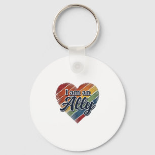 Porte-clés Conception de chemise vectorielle cœur allié arc-e