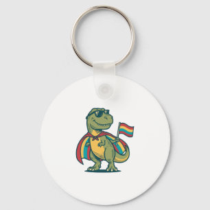 Porte-clés Conception de chemise vectorielle de dinosaure de