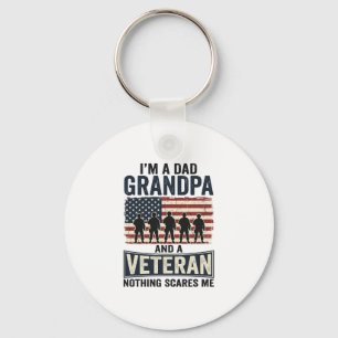 Porte-clés Conception de chemise vintage patriotique vétéran 