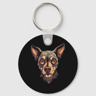 Porte-clés Conception de chien zombie Halloween drôle 2