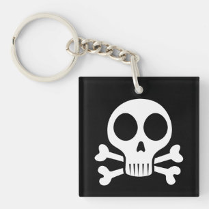 Porte-clés Conception de crâne de pirate