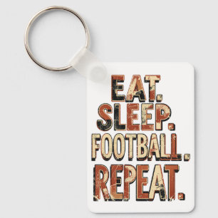 Porte-clés Conception de fan de football vintage   Graphique 