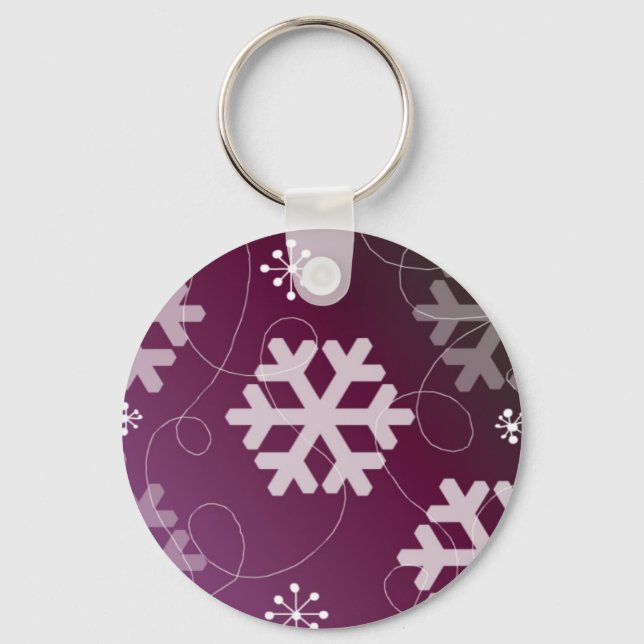 Porte-clés Conception de flocon de neige (Recto)