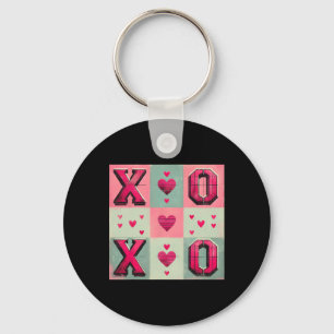 Porte-clés Conception de la Saint-Valentin Love Tic-tac-toe