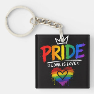 Porte-clés Conception de l'arc-en-ciel de la fierté LGBT