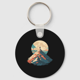 Porte-clés Conception de l'ascension du pic de montagne motiv