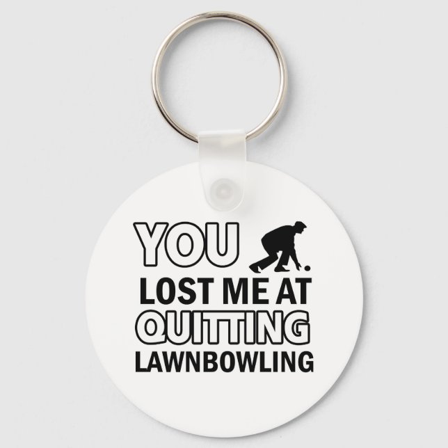 Porte-clés Conception de Lawnbowling cool (Recto)
