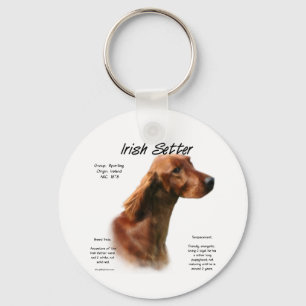 Porte-clés Conception de l'histoire des Setter irlandais