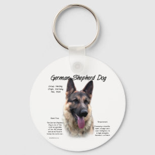Porte-clés Conception de l'histoire du chien berger allemand