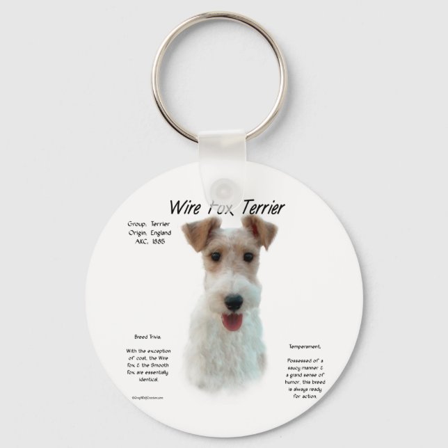 Porte-clés Conception de l'historique du fil Fox Terrier (Recto)