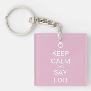 Porte-clés Conception de mariage personnalisable Keep Calm