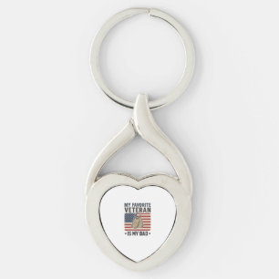 Porte-clés Conception de médailles patriotiques pour papa vét