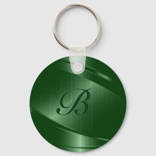 Porte-clés Conception de monogramme géométrique métallique ve