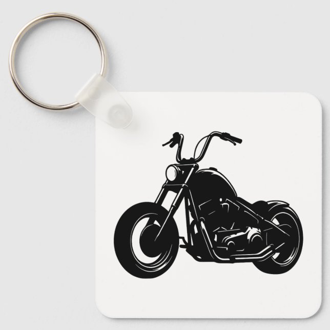 Porte-clés Conception de moto Cruiser Classique (Recto)