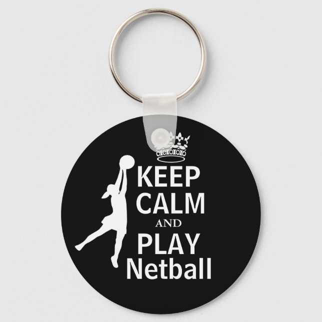 Porte-clés Conception de Netball en toute quiétude (Recto)