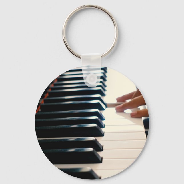 Porte-clés Conception de piano cool (Recto)