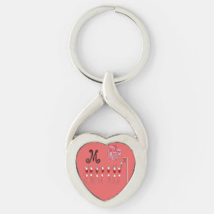Porte-clés Conception de positions de net-ball d'amour