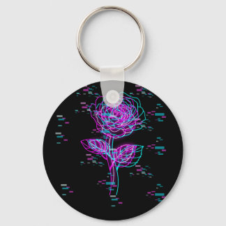 Porte-clés Conception de rose de pépin de néon